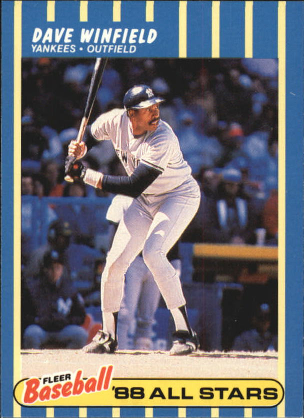 1988 Fleer Baseball All-Stars #44 Dave Winfield