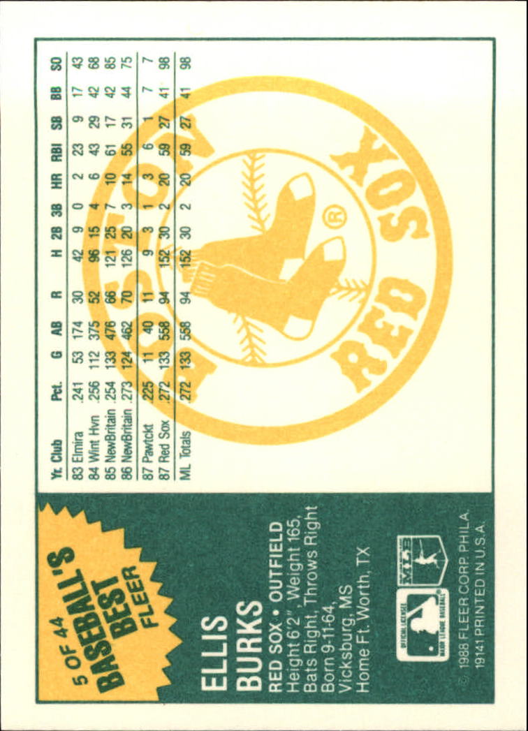 A9343- 1988 Fleer Sluggers / Kannen Karte #S 1-44 -du Pick- 15 + Gratis US - Bild 11 von 79