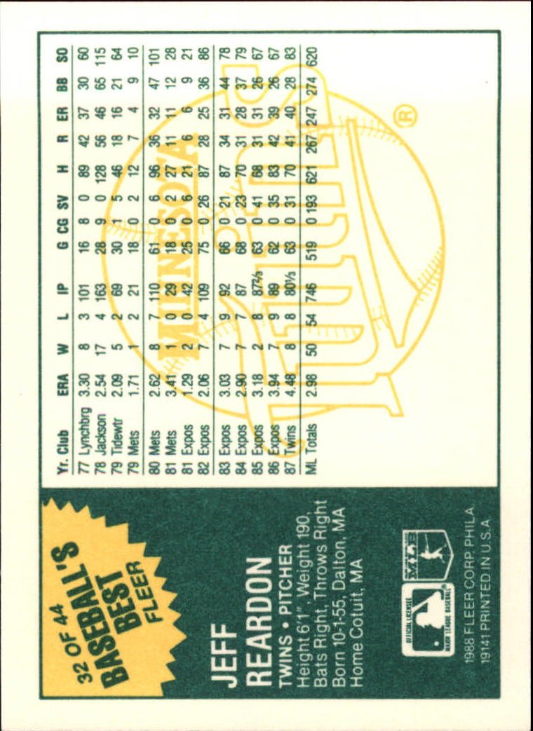 A9343- 1988 Fleer Sluggers / Kannen Karte #S 1-44 -du Pick- 15 + Gratis US - Bild 55 von 79