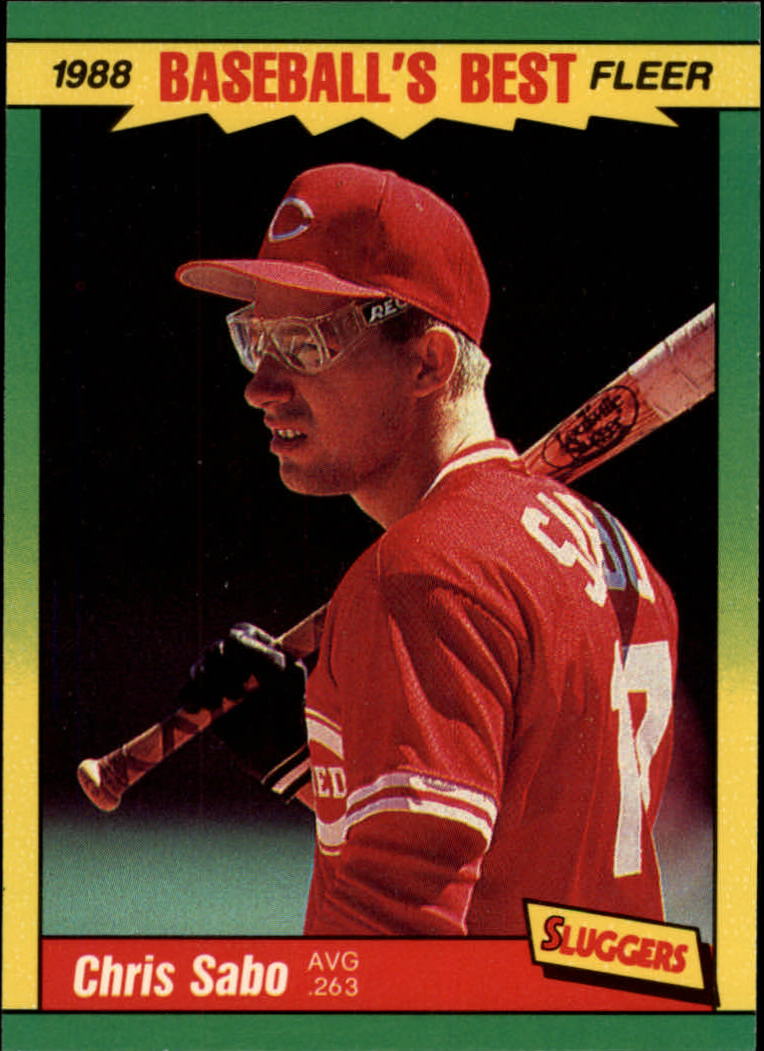 Chris Sabo Signed Cincinnati Reds 1988 Fleer Update Rookie