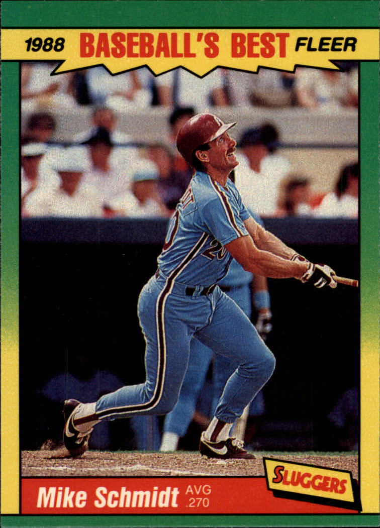 1988 Fleer Sluggers/Pitchers #36 Mike Schmidt