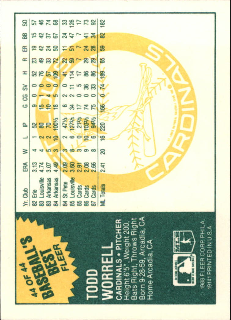 A9343- 1988 Fleer Sluggers / Kannen Karte #S 1-44 -du Pick- 15 + Gratis US - Bild 79 von 79