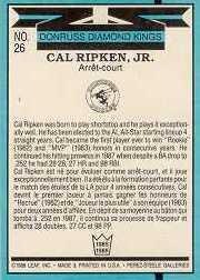 1988 Leaf/Donruss #26 Cal Ripken DK back image