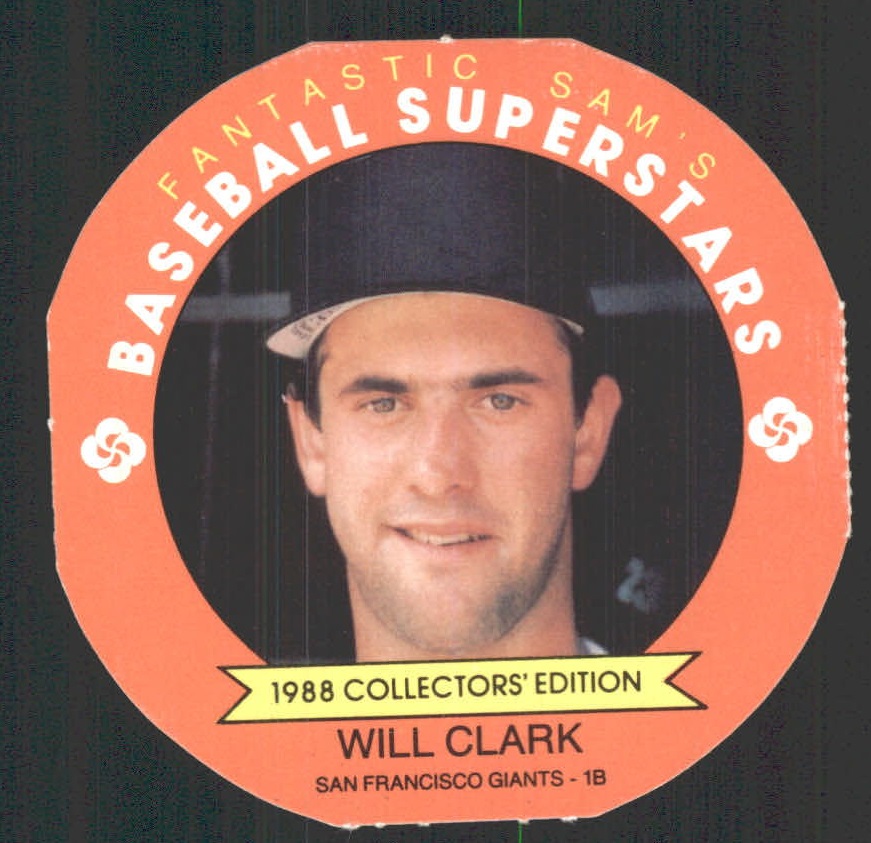 1988 MSA Fantastic Sam's Discs #12 Will Clark