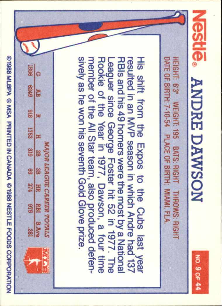 A8377- 1988 Nestle Baseball Card # S 1-44 -du Pick- 15 + Gratis US Schiff - Bild 13 von 65