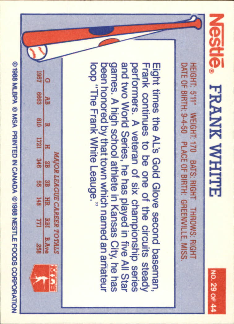 A8377- 1988 Nestle Baseball Card # S 1-44 -du Pick- 15 + Gratis US Schiff - Bild 45 von 65