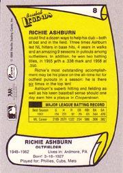 1988 Pacific Legends I #8 Richie Ashburn back image