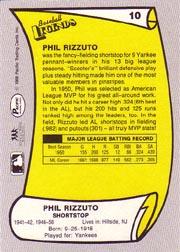 1988 Pacific Legends I #10 Phil Rizzuto back image