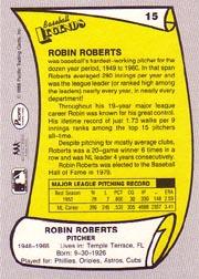 1988 Pacific Legends I #15 Robin Roberts back image