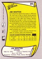 1988 Pacific Legends I #20 Jim Bouton back image