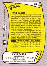1988 Pacific Legends I #23 Hank Sauer back image