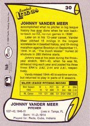 1988 Pacific Legends I #30 Johnny VanderMeer back image