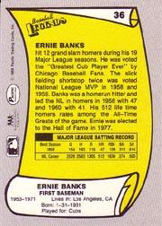 1988 Pacific Legends I #36 Ernie Banks back image