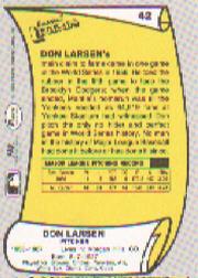 1988 Pacific Legends I #42B Don Larsen COR back image
