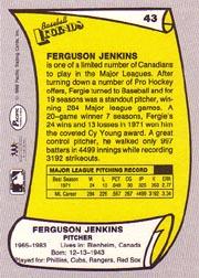 1988 Pacific Legends I #43 Fergie Jenkins back image