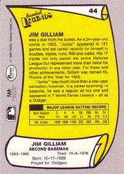 1988 Pacific Legends I #44 Jim Gilliam back image