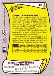 1988 Pacific Legends I #48 Marv Throneberry back image