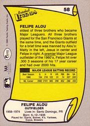 1988 Pacific Legends I #58 Felipe Alou back image