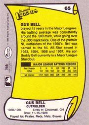 1988 Pacific Legends I #65 Gus Bell back image