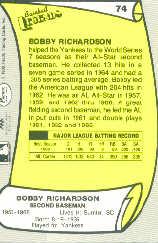 1988 Pacific Legends I #74 Bobby Richardson back image
