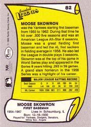 1988 Pacific Legends I #82 Moose Skowron back image