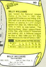 1988 Pacific Legends I #90 Billy Williams back image