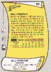 1988 Pacific Legends I #93 Bill Freehan back image