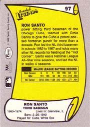 1988 Pacific Legends I #97 Ron Santo back image