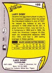 1988 Pacific Legends I #102 Larry Doby back image