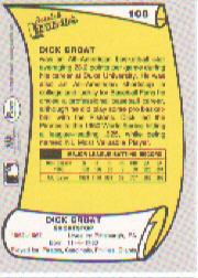 1988 Pacific Legends I #108 Dick Groat back image