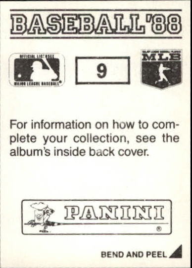 1988 Panini Stickers #9 Bill Ripken back image