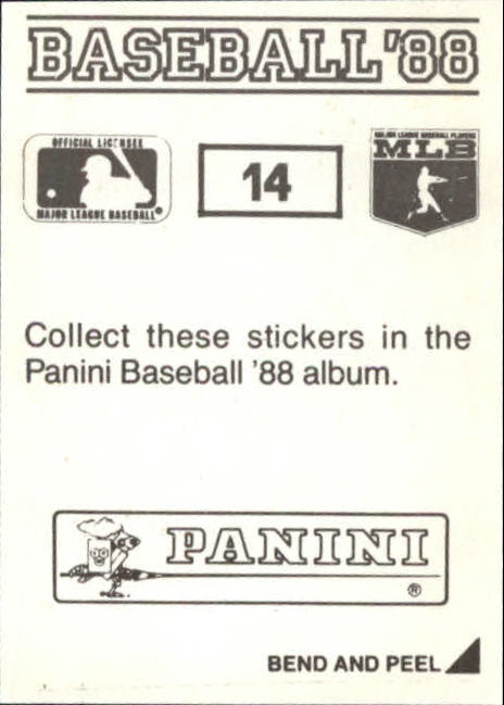 1988 Panini Stickers #14 Ken Gerhart back image