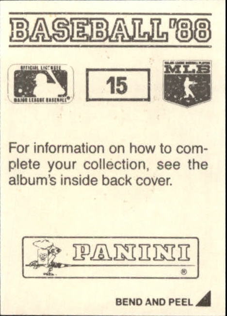 1988 Panini Stickers #15 Fred Lynn back image