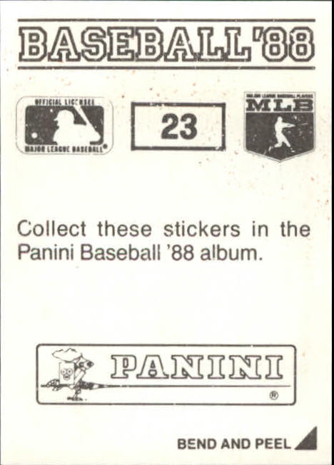 1988 Panini Stickers #23 Bob Stanley back image