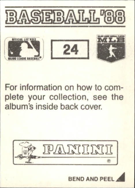 1988 Panini Stickers #24 Rich Gedman back image