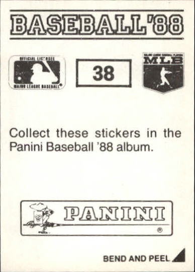 1988 Panini Stickers #38 Mike Witt back image
