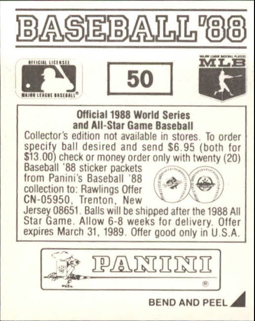 1988 Panini Stickers #50 White Sox Emblem back image