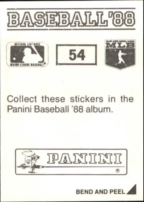 1988 Panini Stickers #54 Bob James back image