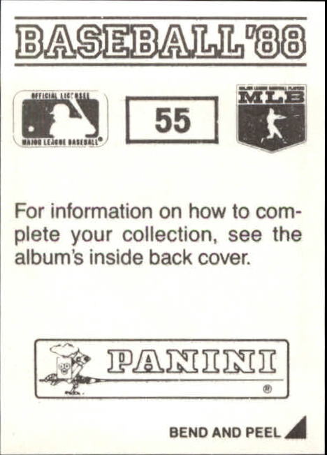 1988 Panini Stickers #55 Carlton Fisk back image