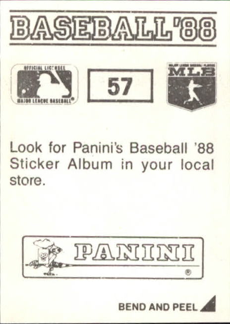 1988 Panini Stickers #57 Fred Manrique back image