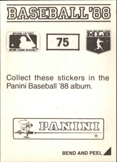 1988 Panini Stickers #75 Indians W-L Breakdown/Juan Bonilla IA back image