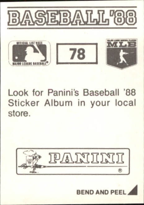 1988 Panini Stickers #78 Brett Butler back image