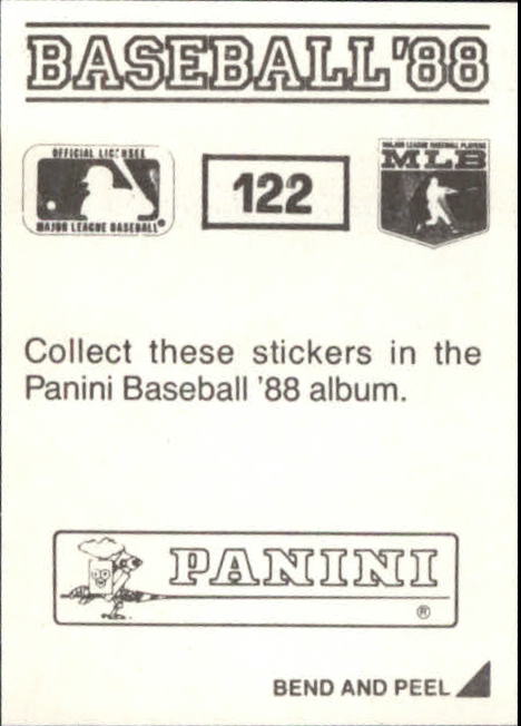 1988 Panini Stickers #122 Brewers TL/Lou Whitaker IA back image