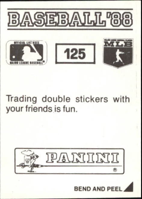 1988 Panini Stickers #125 Paul Molitor back image
