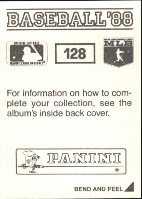 1988 Panini Stickers #128 Rob Deer back image