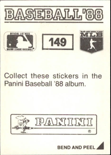1988 Panini Stickers #149 Rick Rhoden back image