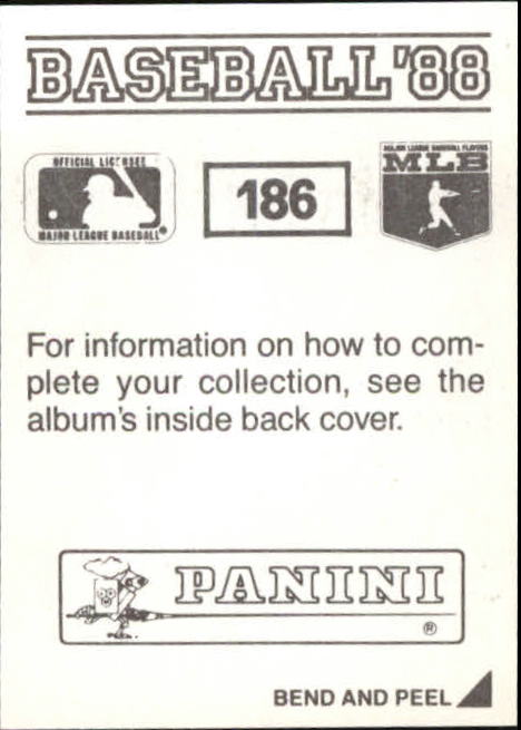 1988 Panini Stickers #186 1987 Team Leaders/Rey Quinones IA back image
