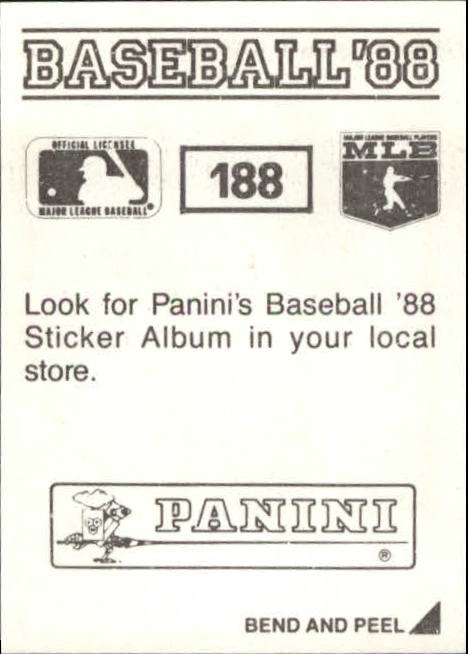 1988 Panini Stickers #188 Harold Reynolds back image