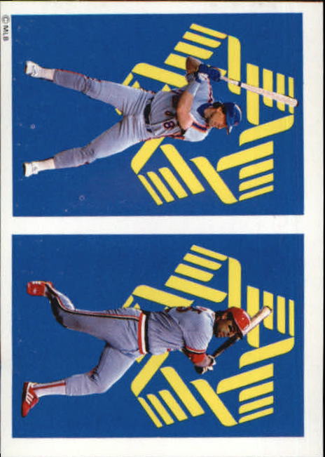 1988 Panini Stickers #232 Gary Carter and/Jack Clark