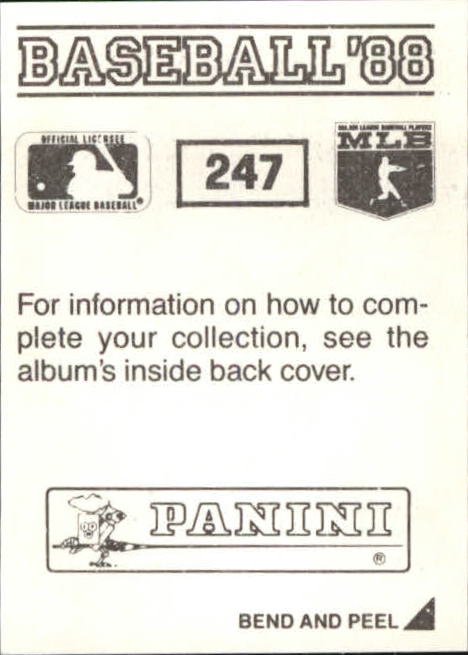 1988 Panini Stickers #247 Rafael Ramirez back image